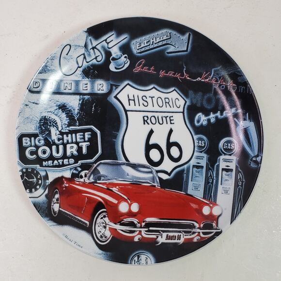 Vintage Historic Route 66 Collector Plate 7 Inch - Picture 1 of 2